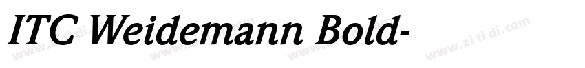 ITC Weidemann Bold字体转换
